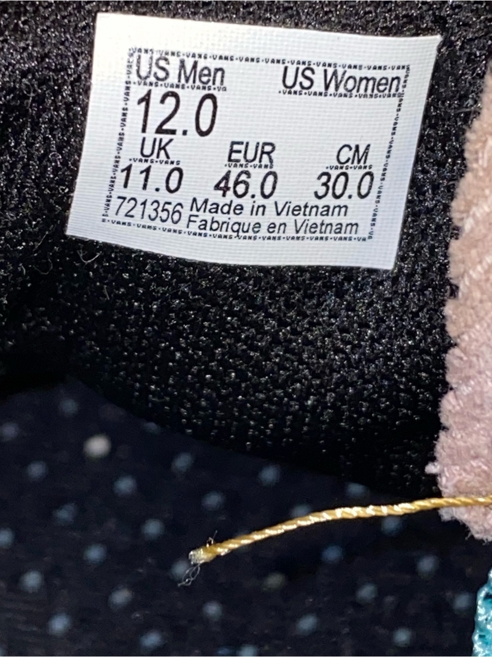 Vans Size 12 ComfyCush Era Blotched Multi/Purple Velvet Shoes - Picture 2 of 14